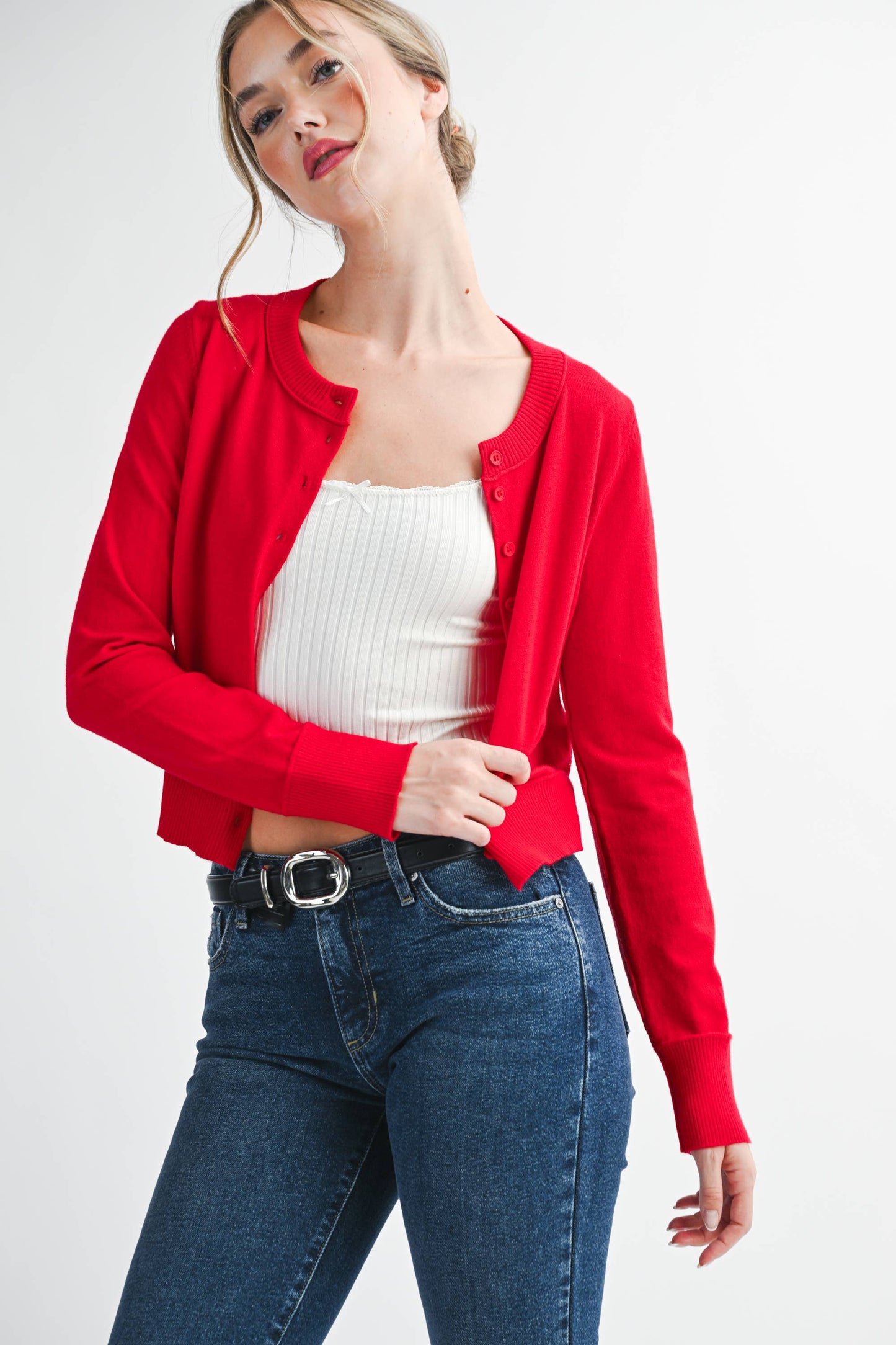 Cherry Button Up Cardigan