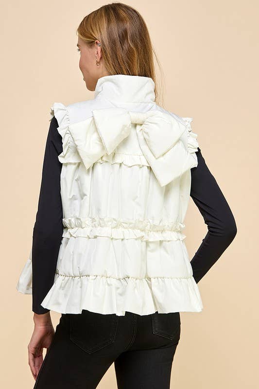 Celeste Ruffle Bow Vest