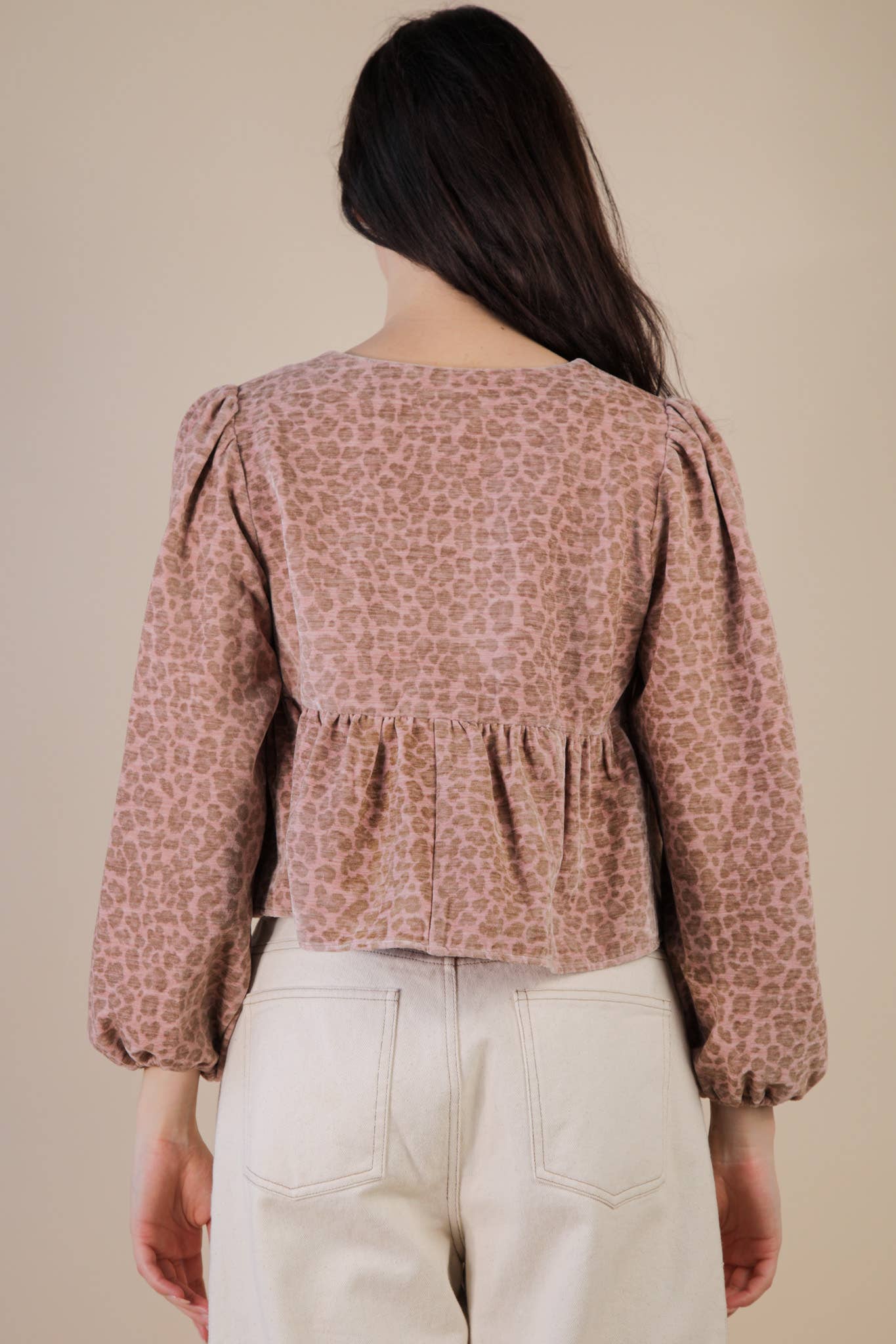 Tara Leopard Tie Blouse