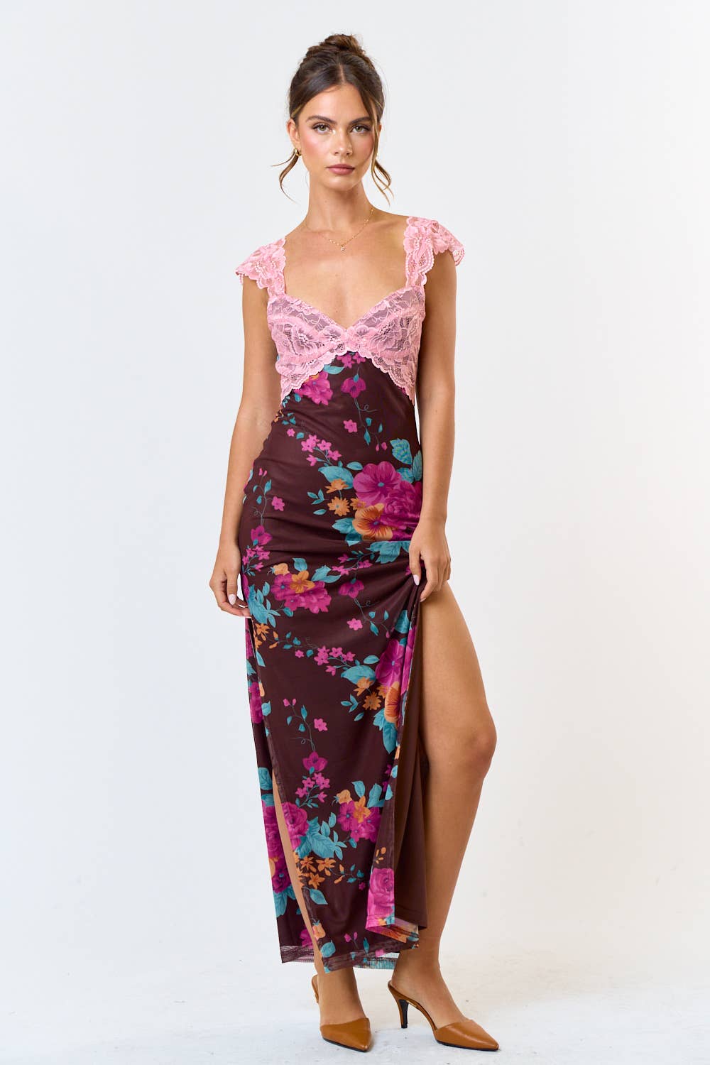 Bella Floral Maxi- Chocolate Strawberry