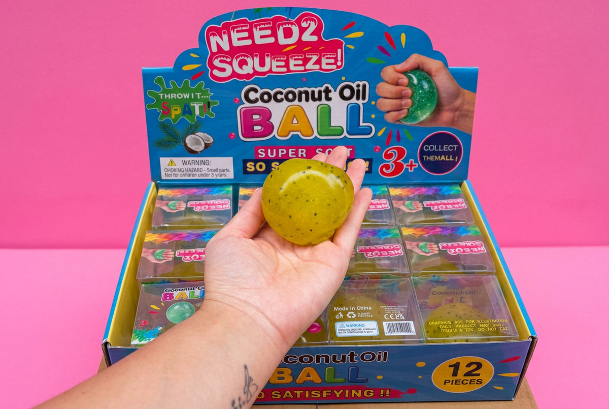 Golden Kiwi Fruit Icy Slushy Ball Squishy