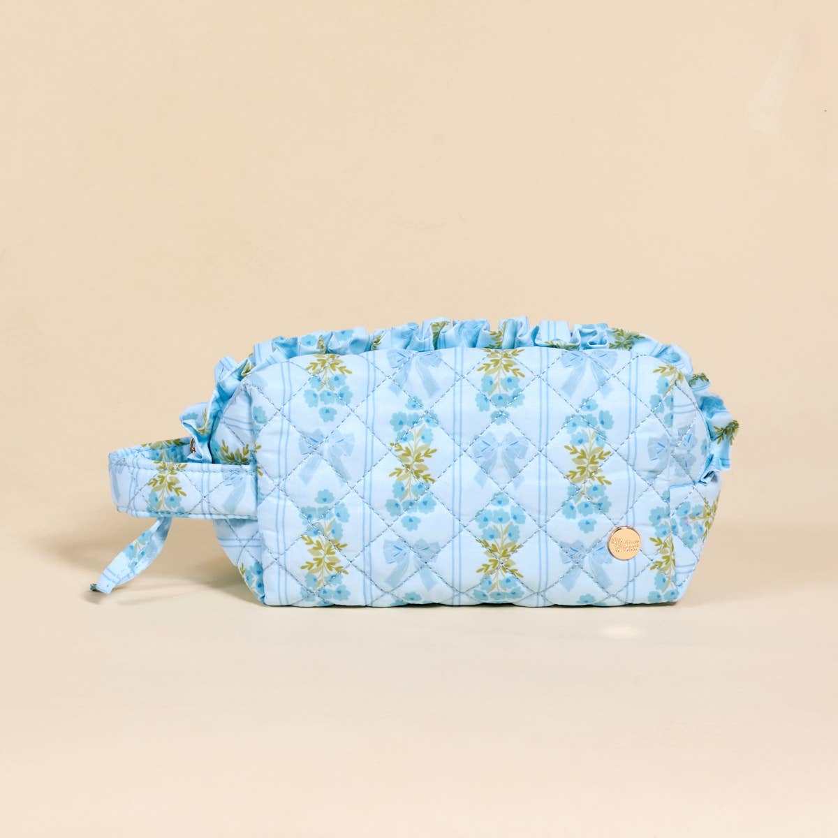 Essentials Quilted Cosmetic Pouch–Oh So Fancy Blue