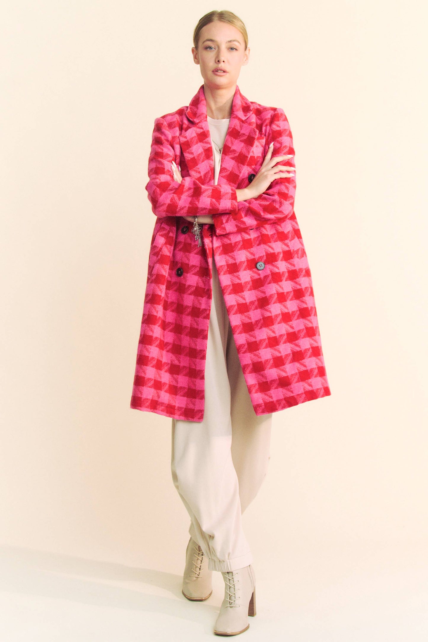 Zeta Houndstooth Coat