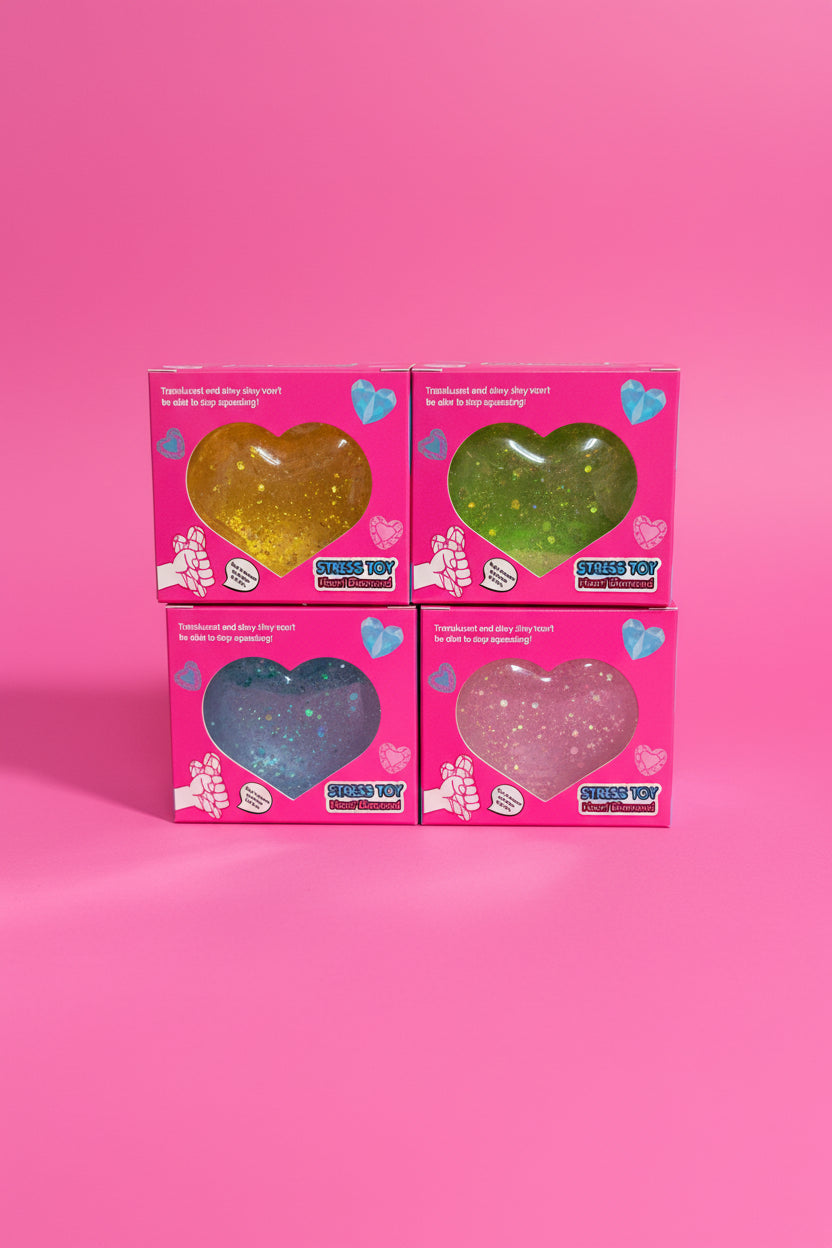 Glitter Heart Diamond Squishy