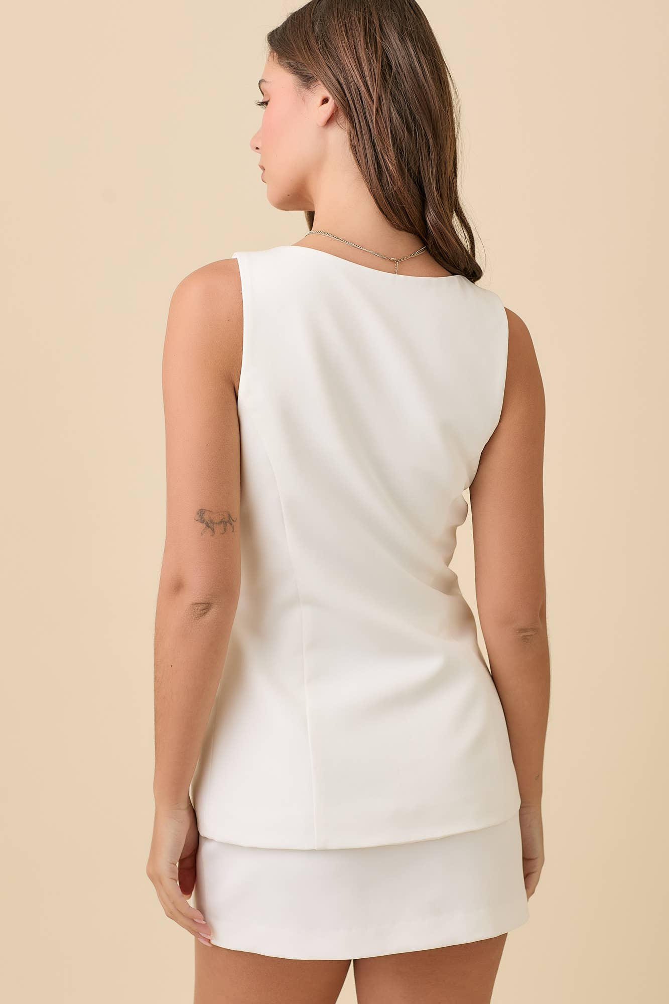Boss Baddie Romper- White