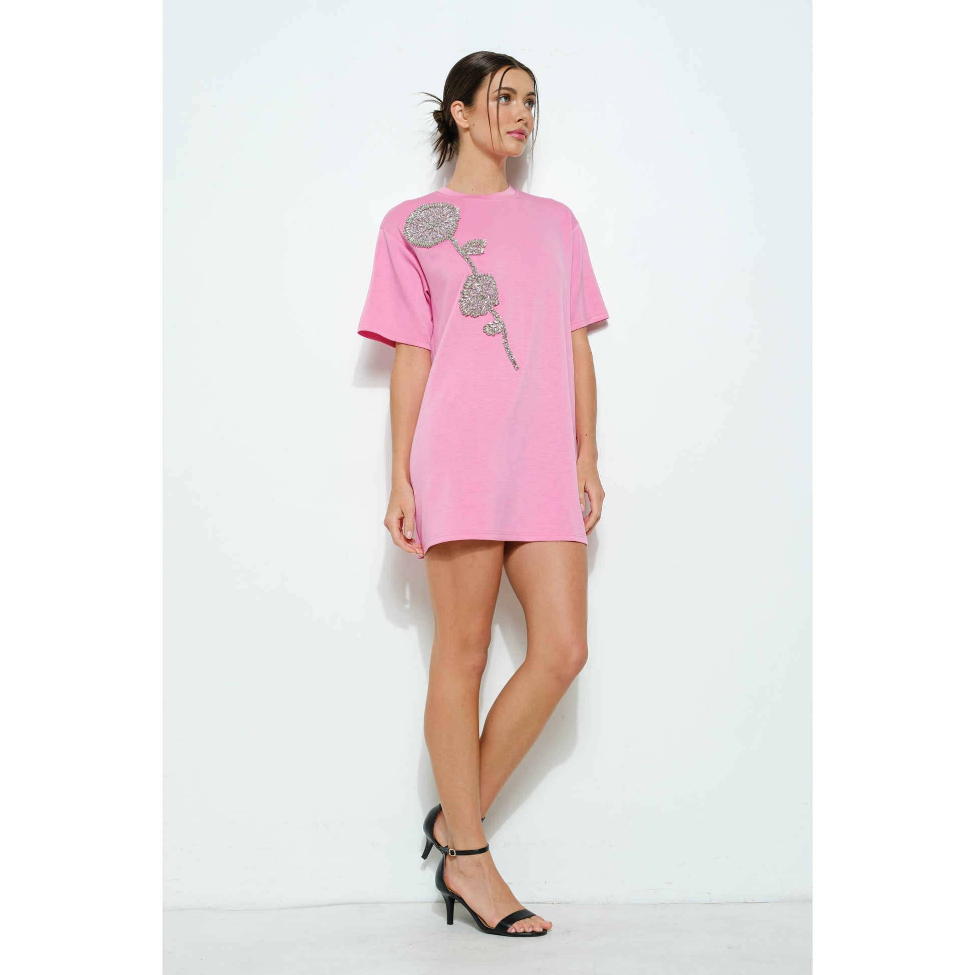embellished shirt dress Black Coast Long Sleeve Embellished Organza Shirt Dress