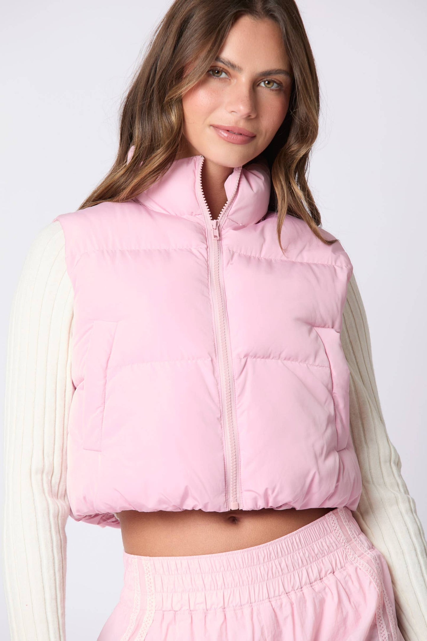 Millie Bow Back Vest- Pink