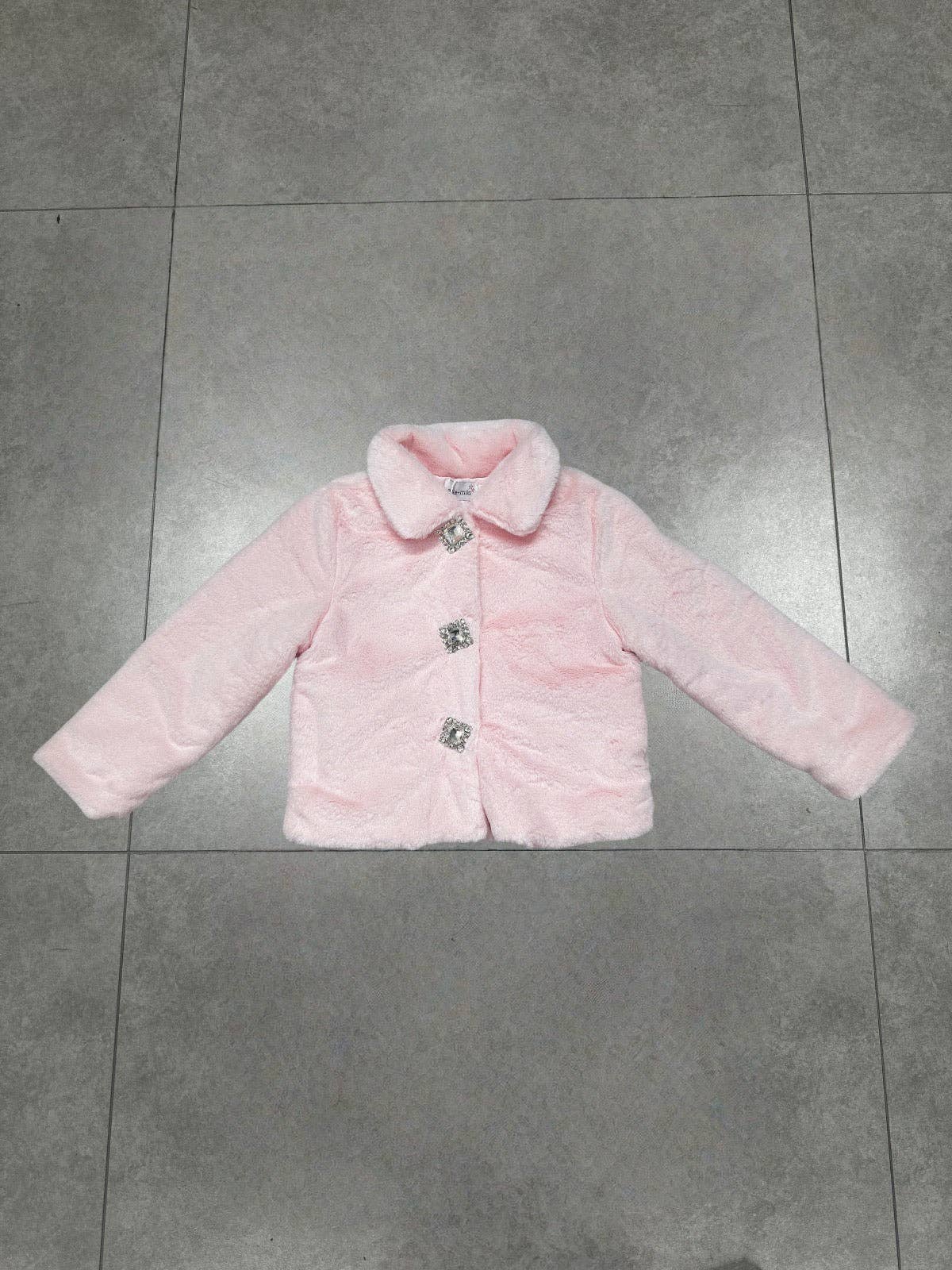 Girls Faux Fur Gem Jacket