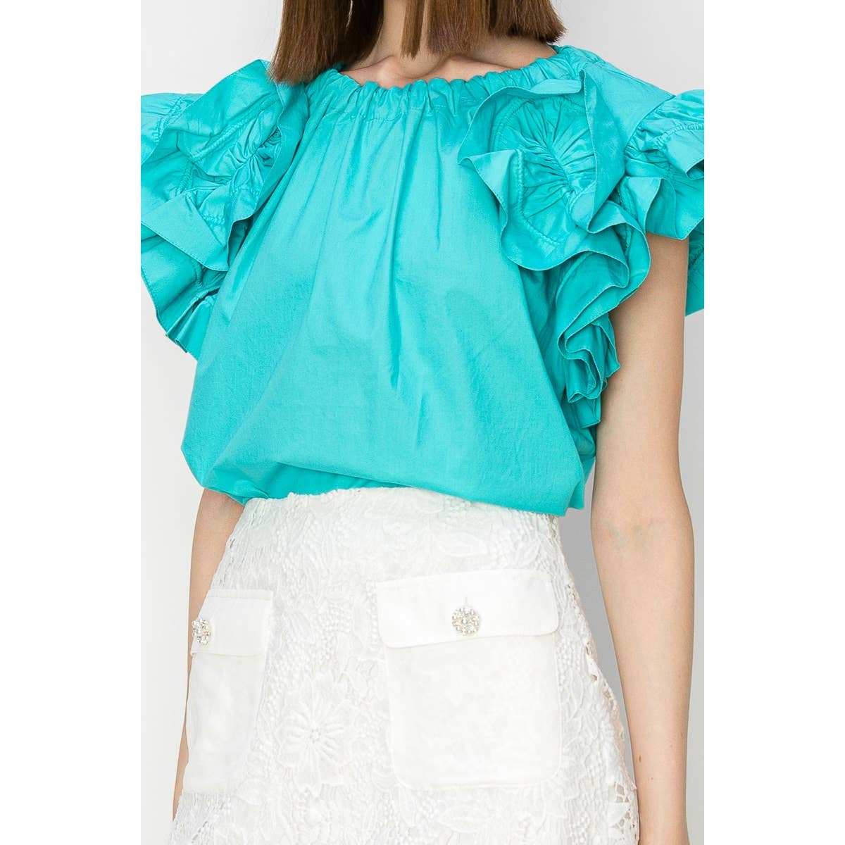 Connor Ruffle Sleeve Top