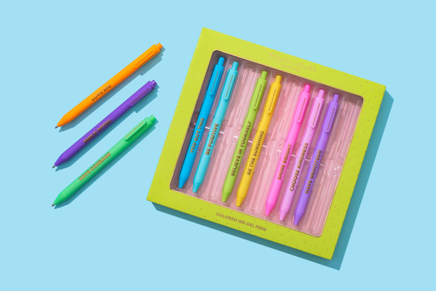 Motivational Gel Pen Set - Asst Colors - 10 Piece Set