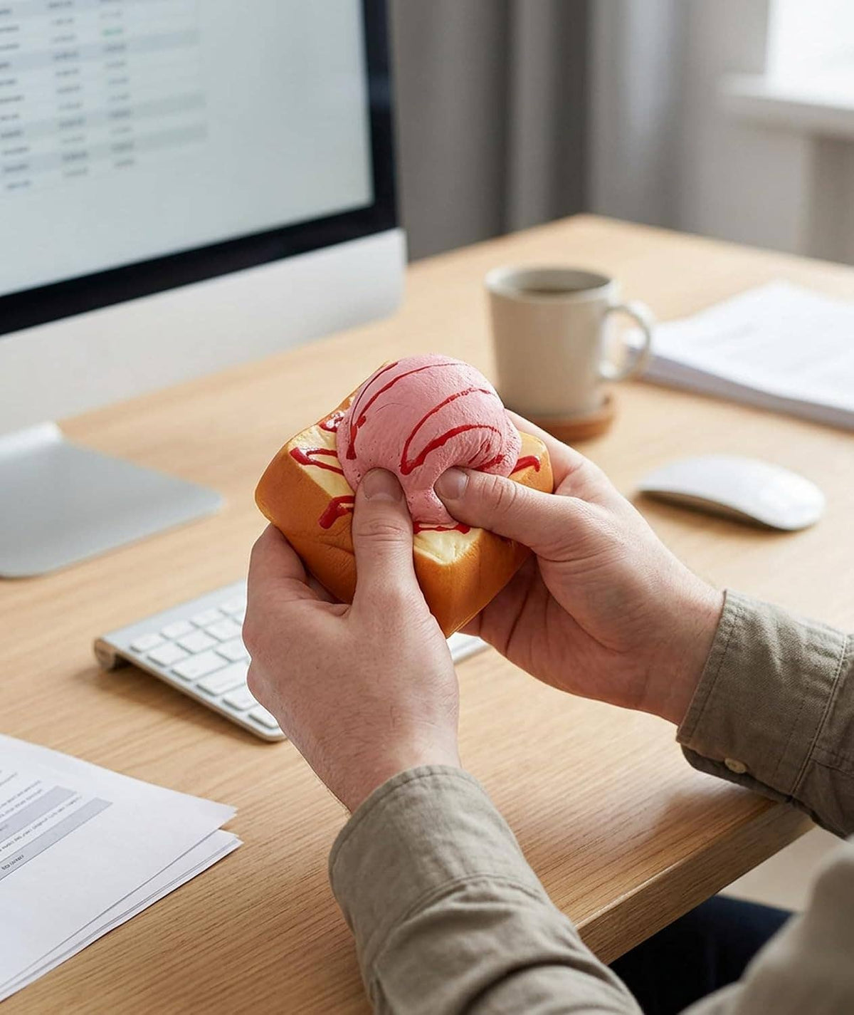 Sweet Scented Slow-Rise Ice Cream Toast Squishy