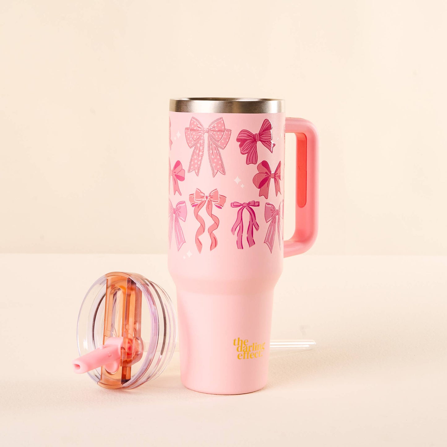 40 oz Lifestyle Flip Straw Tumbler-Blushing Bows