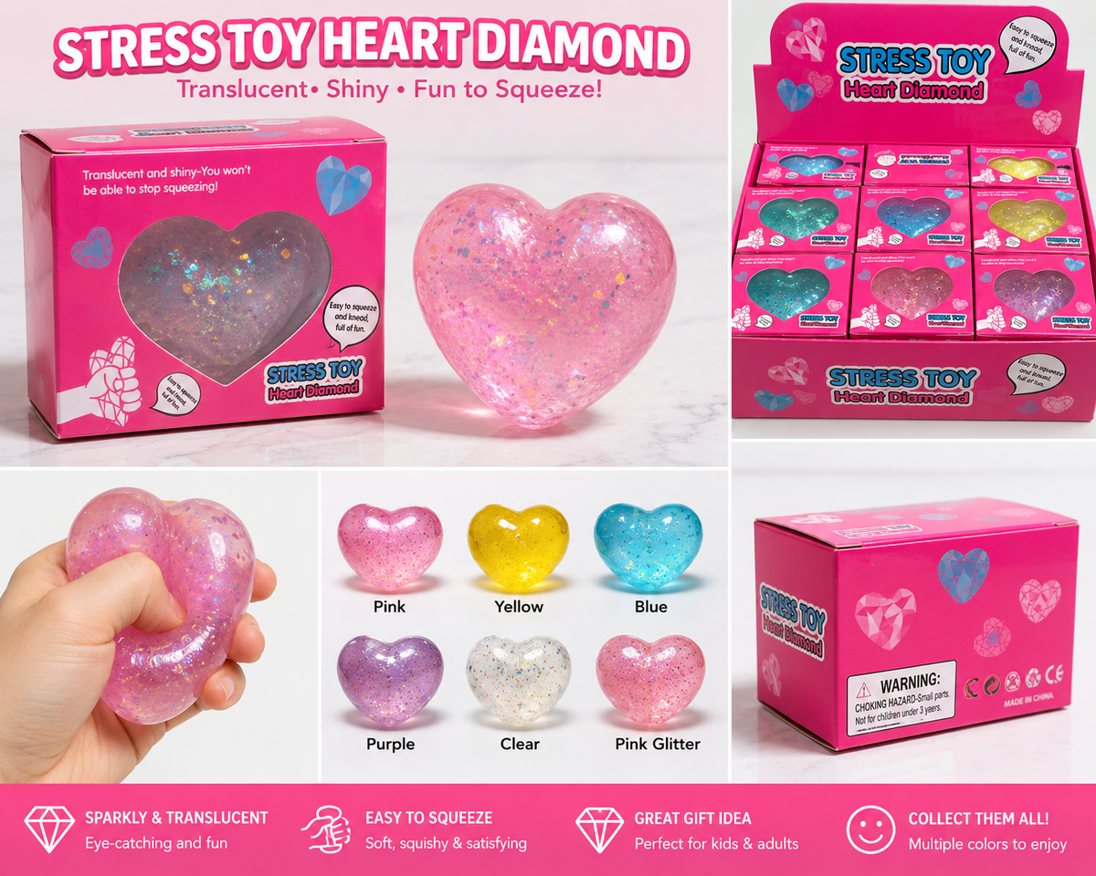 Glitter Heart Diamond Squishy