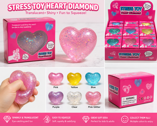 Glitter Heart Diamond Squishy