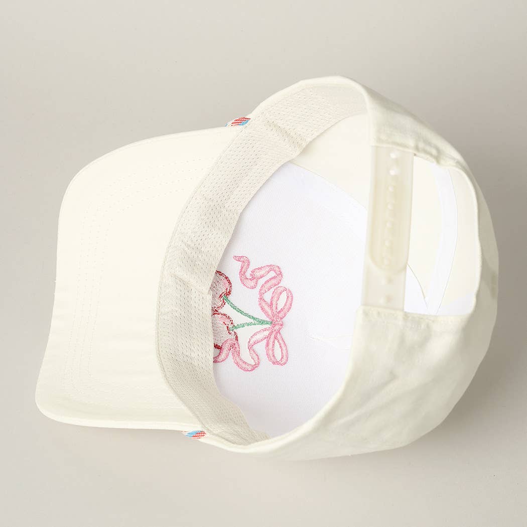 Cherry Ribbon Trucker Hat: Green