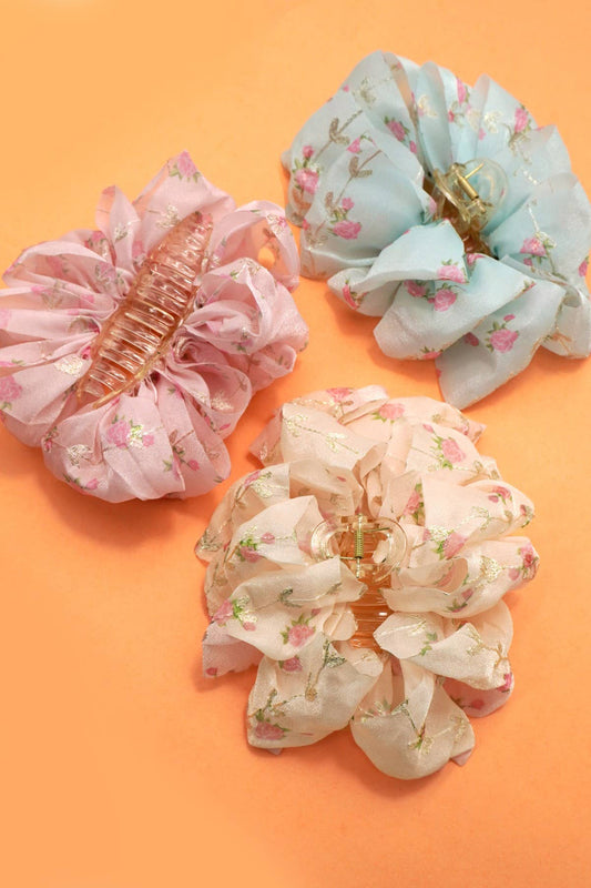 Fancy Floral Claw Clip