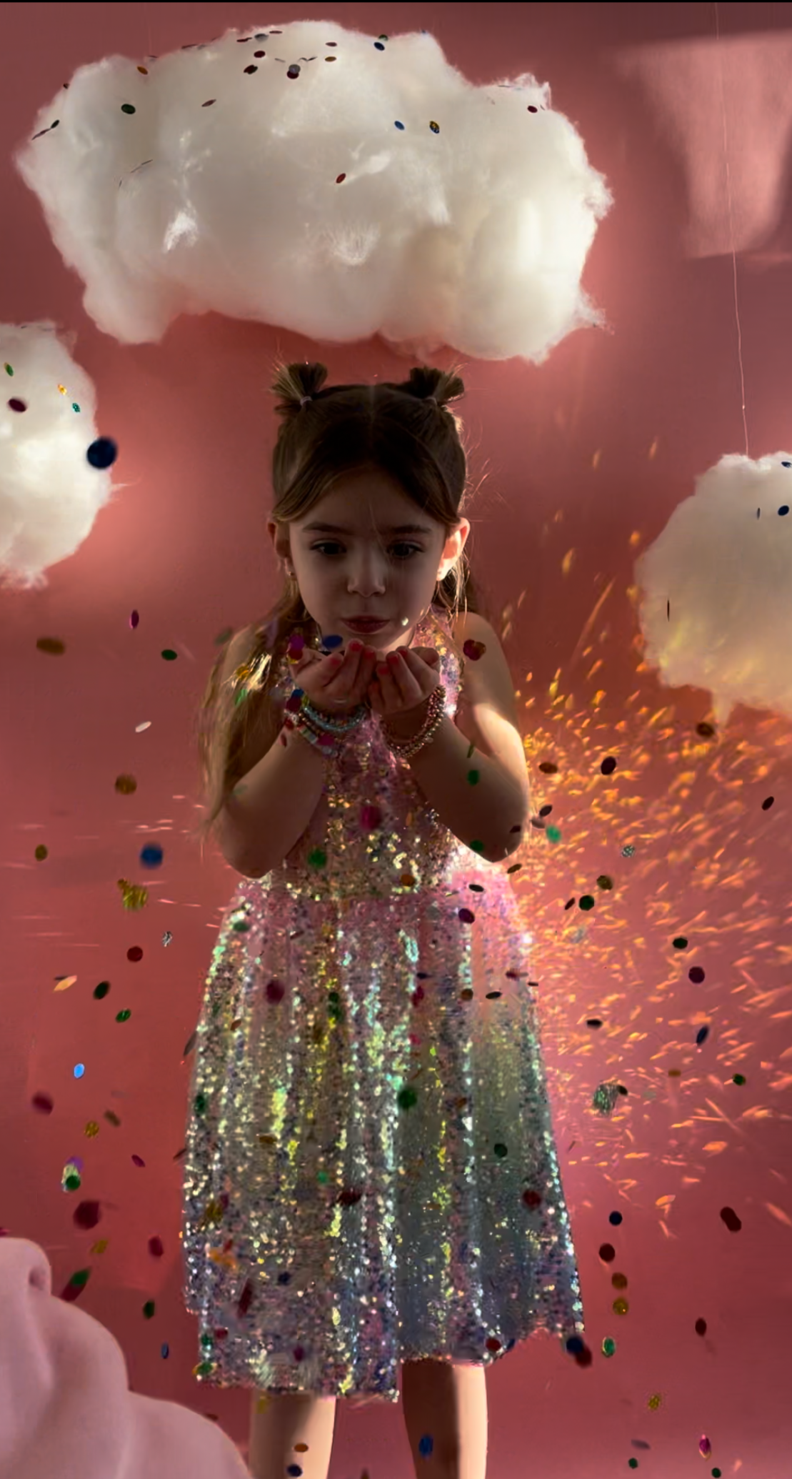 Girls Ombre Sequin Dress