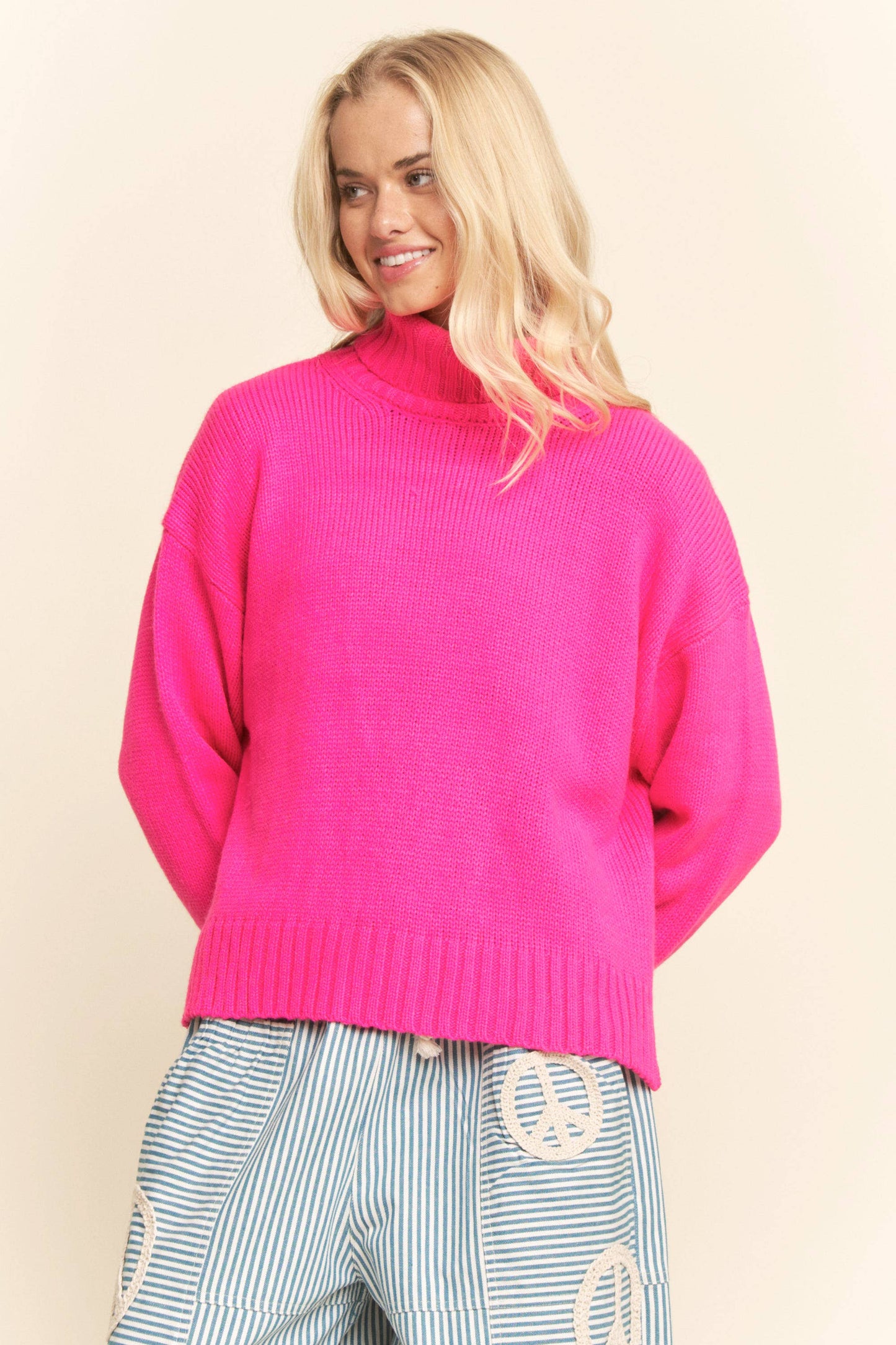 Minka Sweater- Fuschia