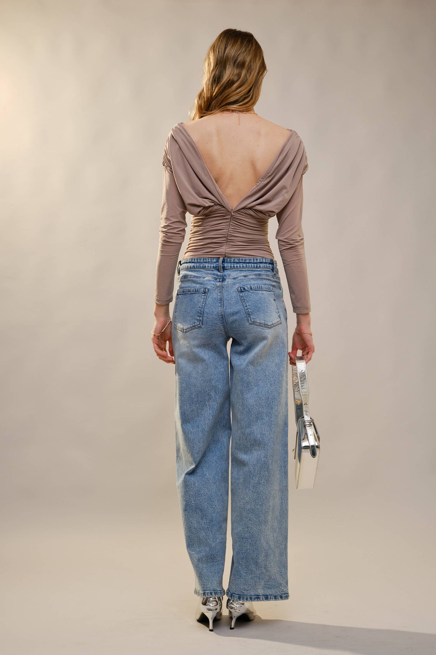 Bow Embellished Jeans