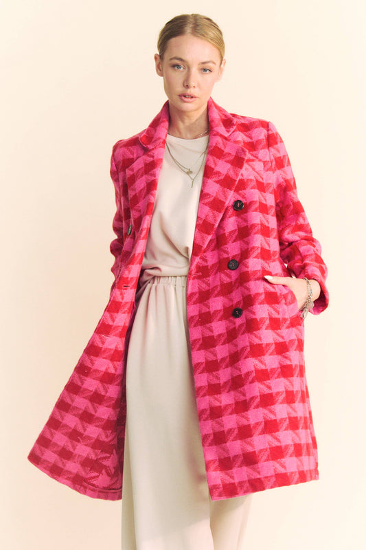 Zeta Houndstooth Coat