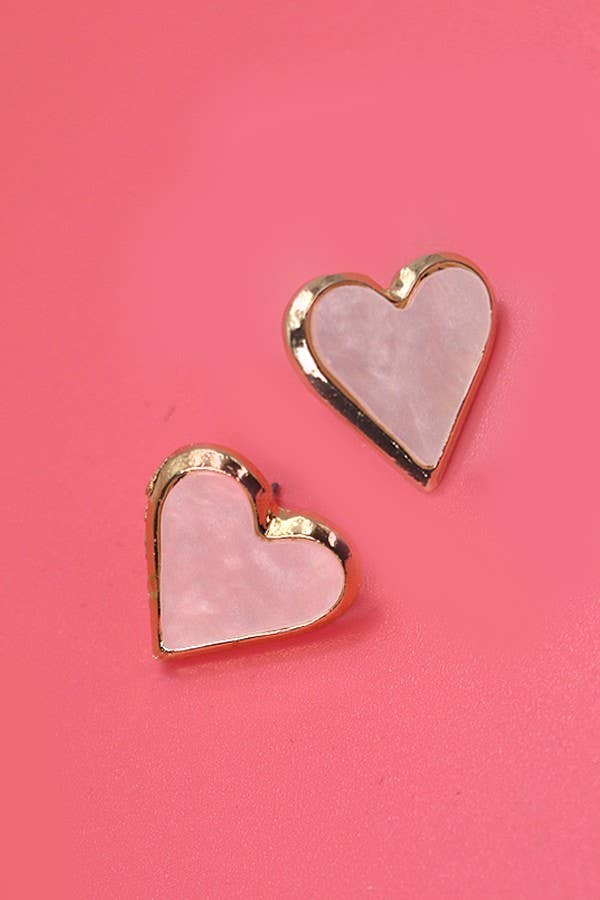 Eloise Pearl Heart Earrings