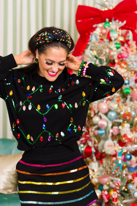 BC- Crystal Christmas Lights Sweater