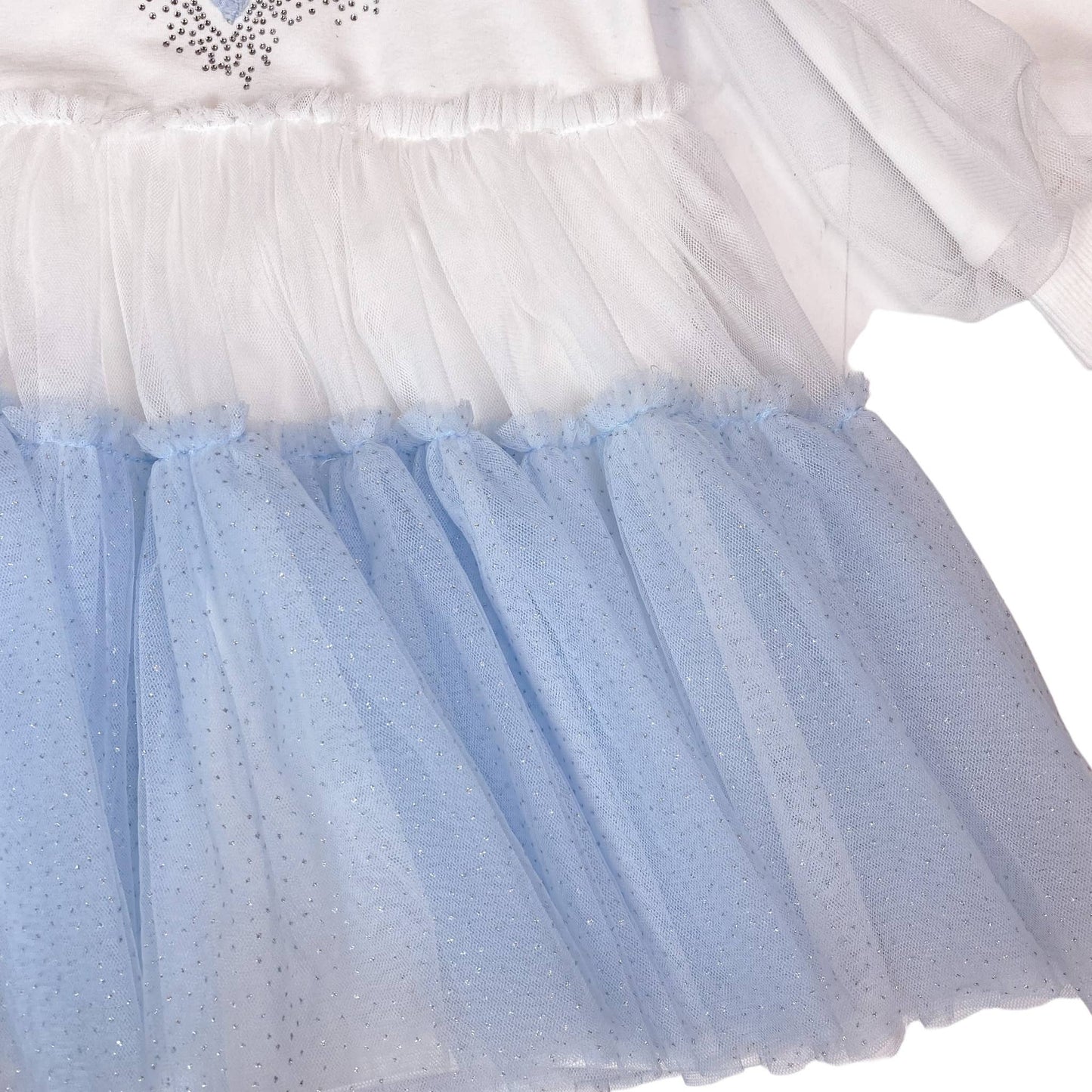 Girls Bowtie Mesh Layer Dress