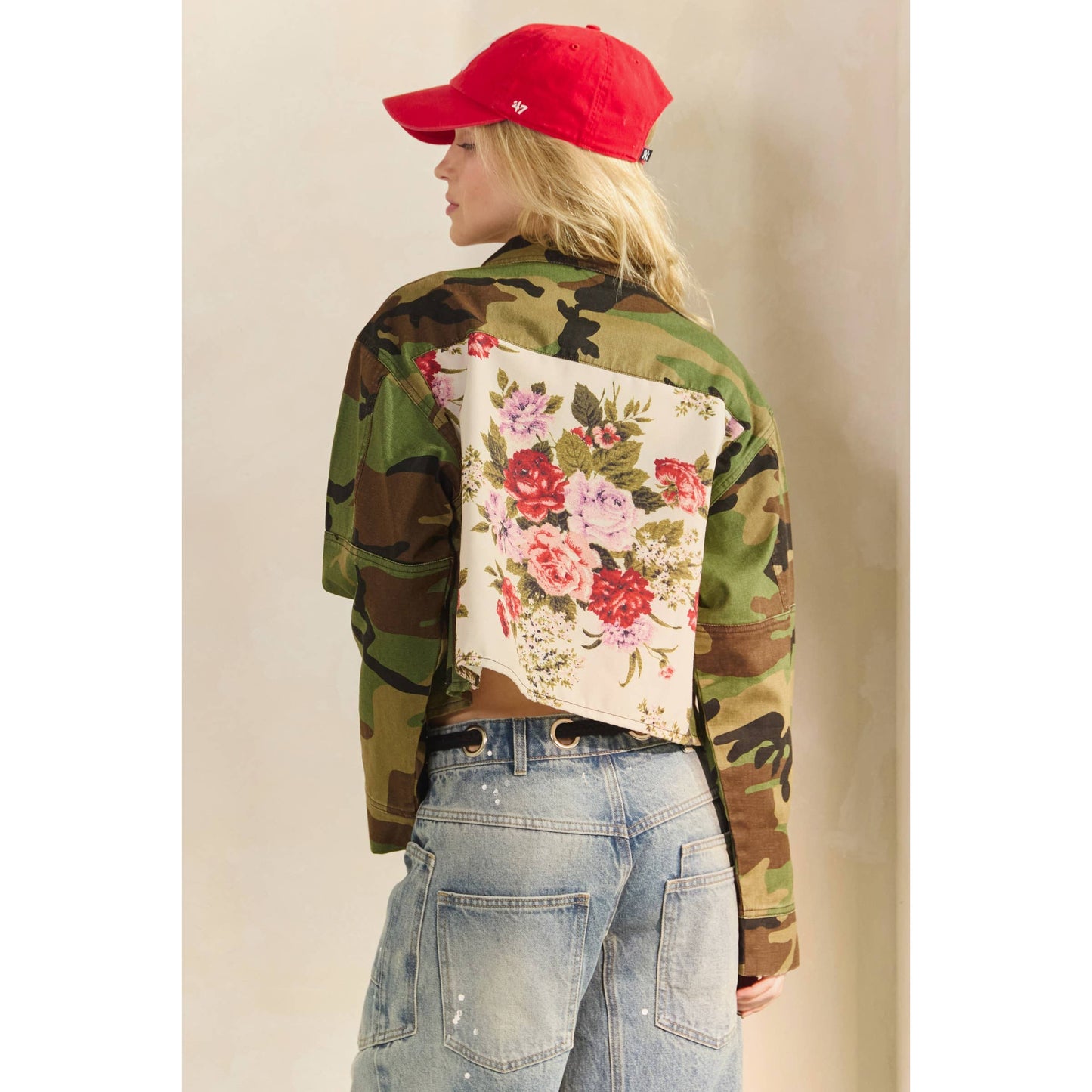 Floral Camo Crop Jacket