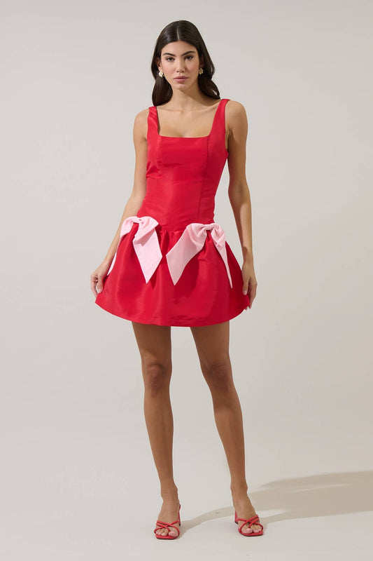 Noretta Bow Mini Dress