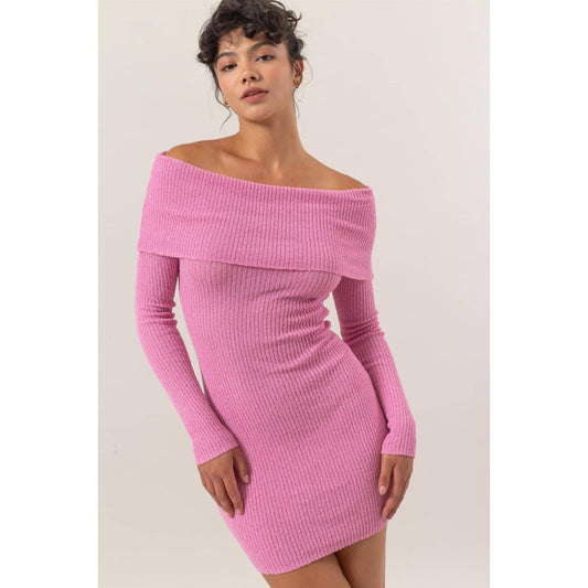 Rosie Ribbed Knit Mini Dress