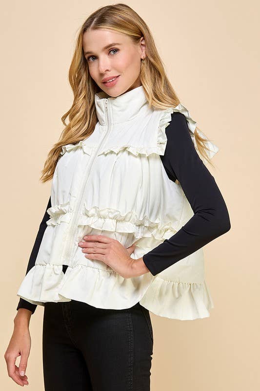 Celeste Ruffle Bow Vest