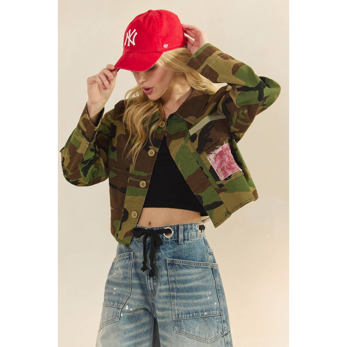 Floral Camo Crop Jacket