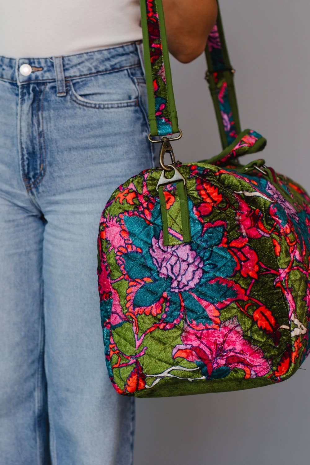 Multicolored Floral Duffel