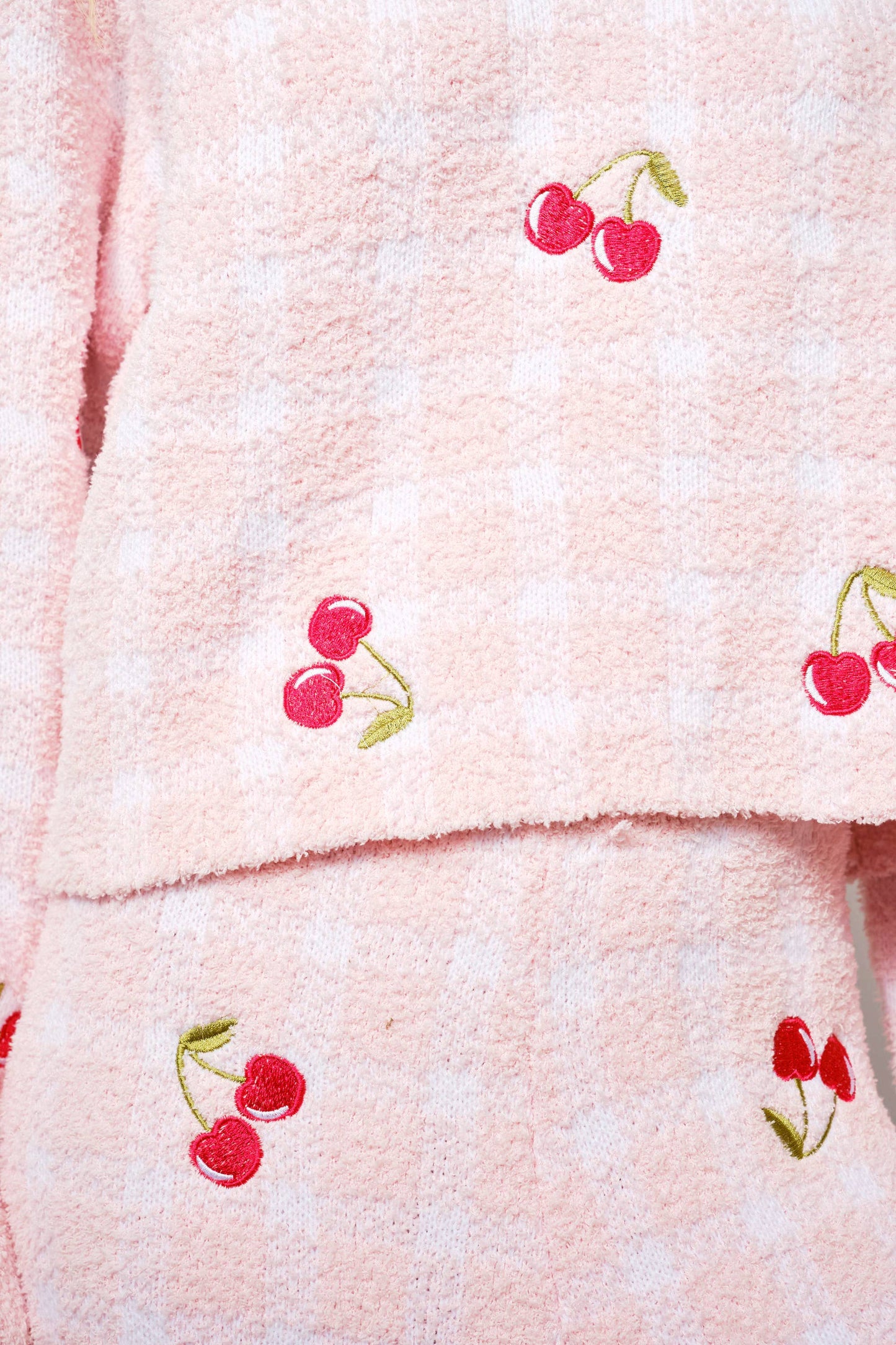 Cherry Embroidery Cozy Set
