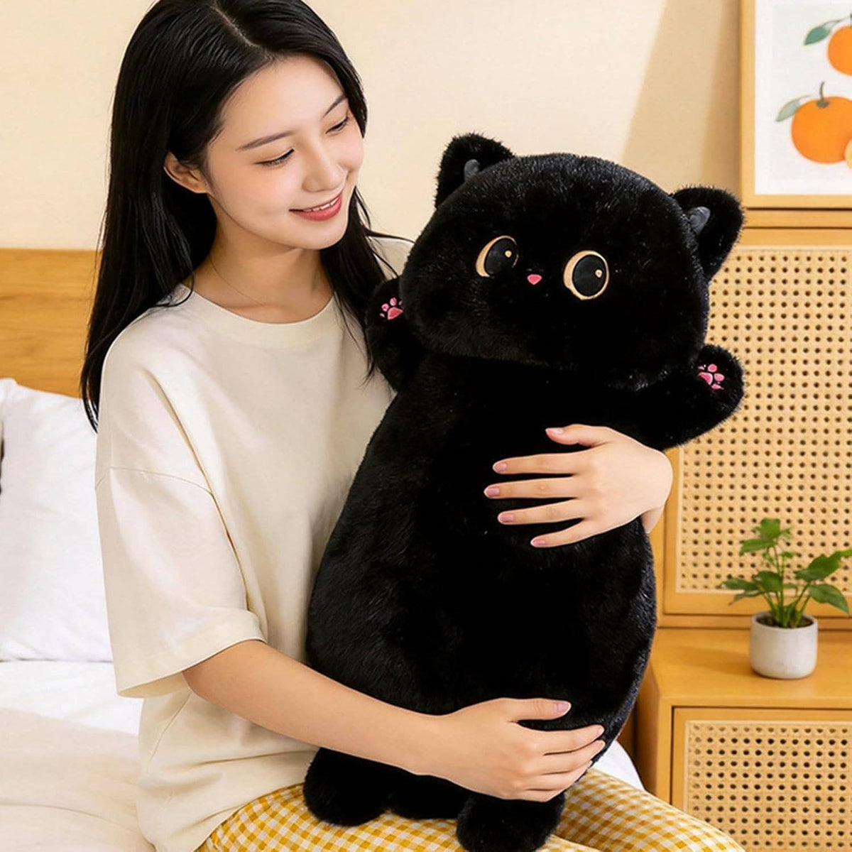 27.6 inch Cat Plush Pillow
