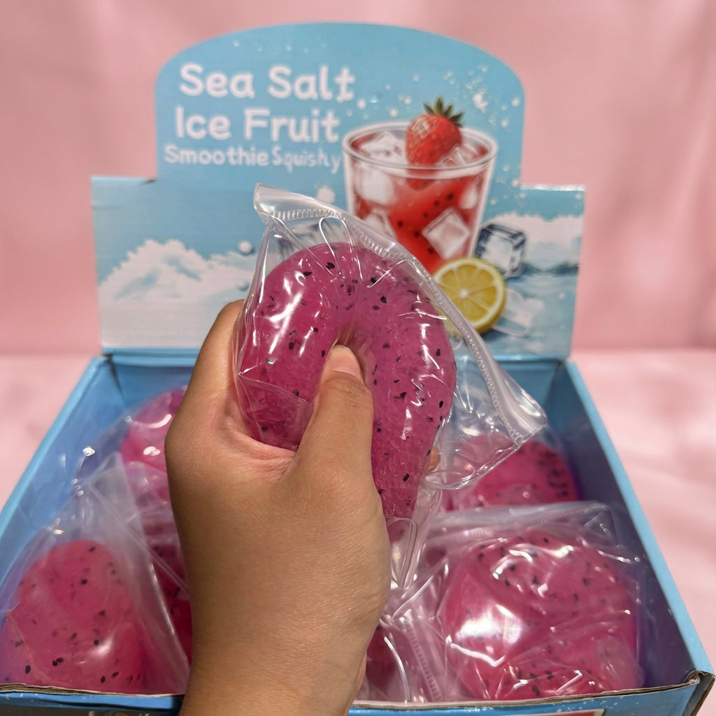 Dragon Fruit Icy Slush Ball Squishy