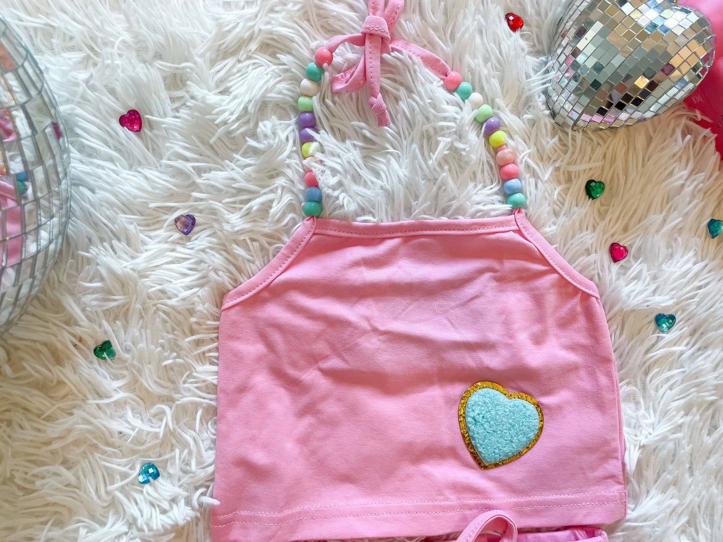 Girls Beaded Skort Set