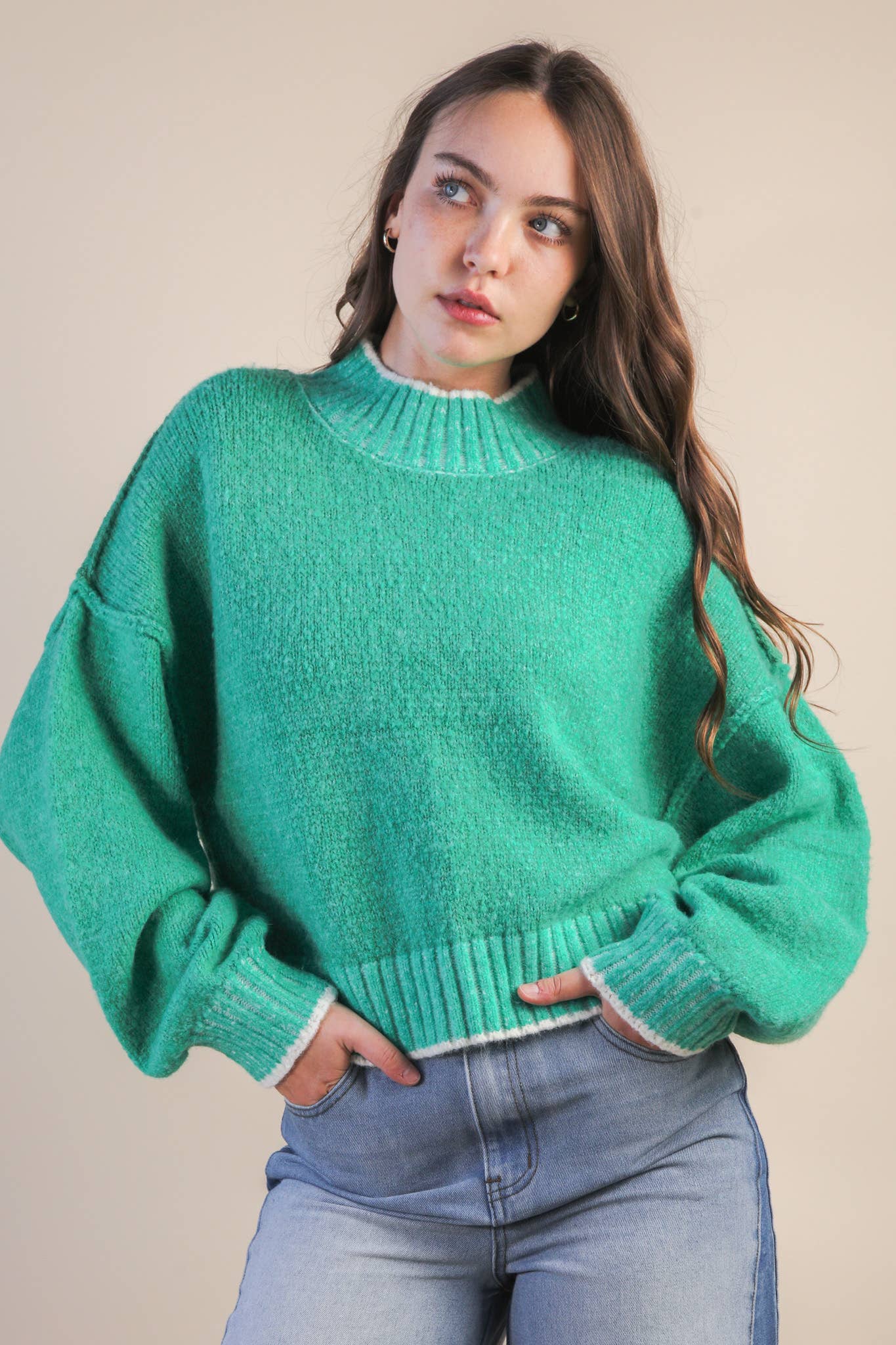 Nanette Sweater- Emerald