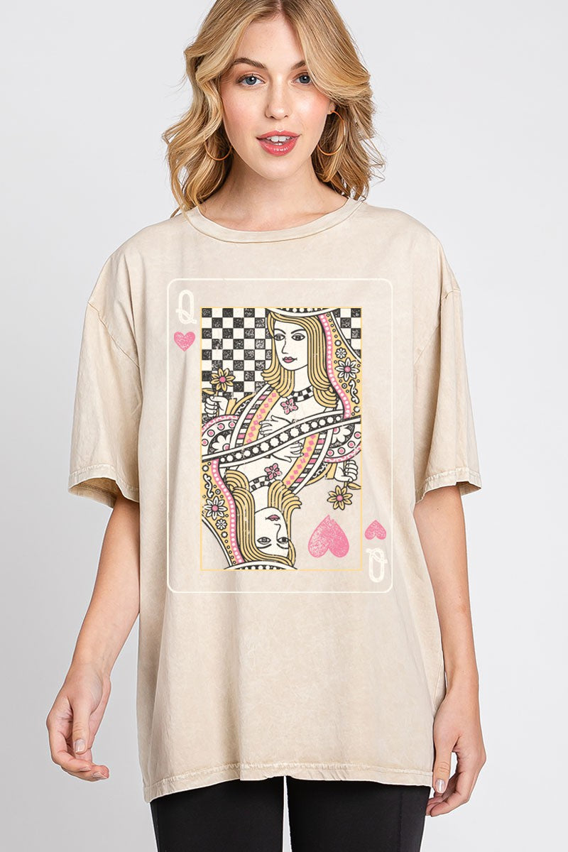 Queen of Hearts Oversized Tee