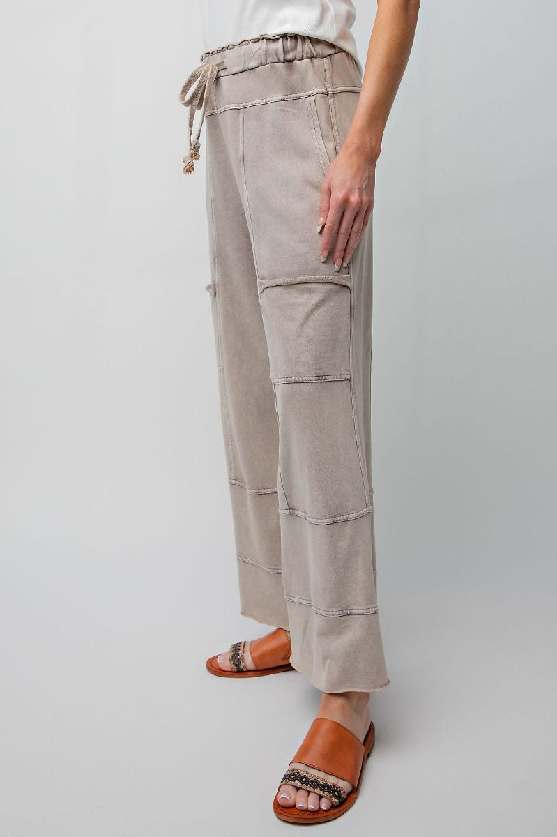 Francie French Terry Pants- Mushroom