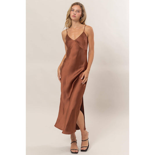 Hot Cocoa Satin Midi