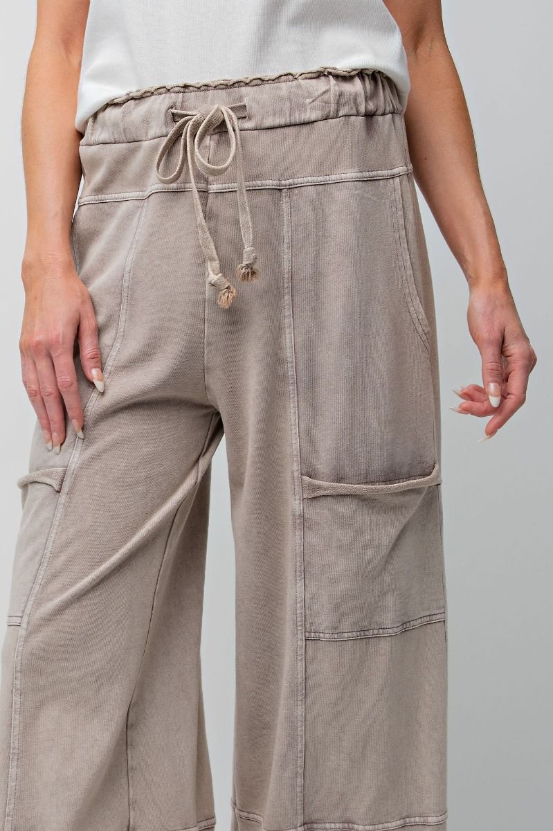 Francie French Terry Pants- Mushroom