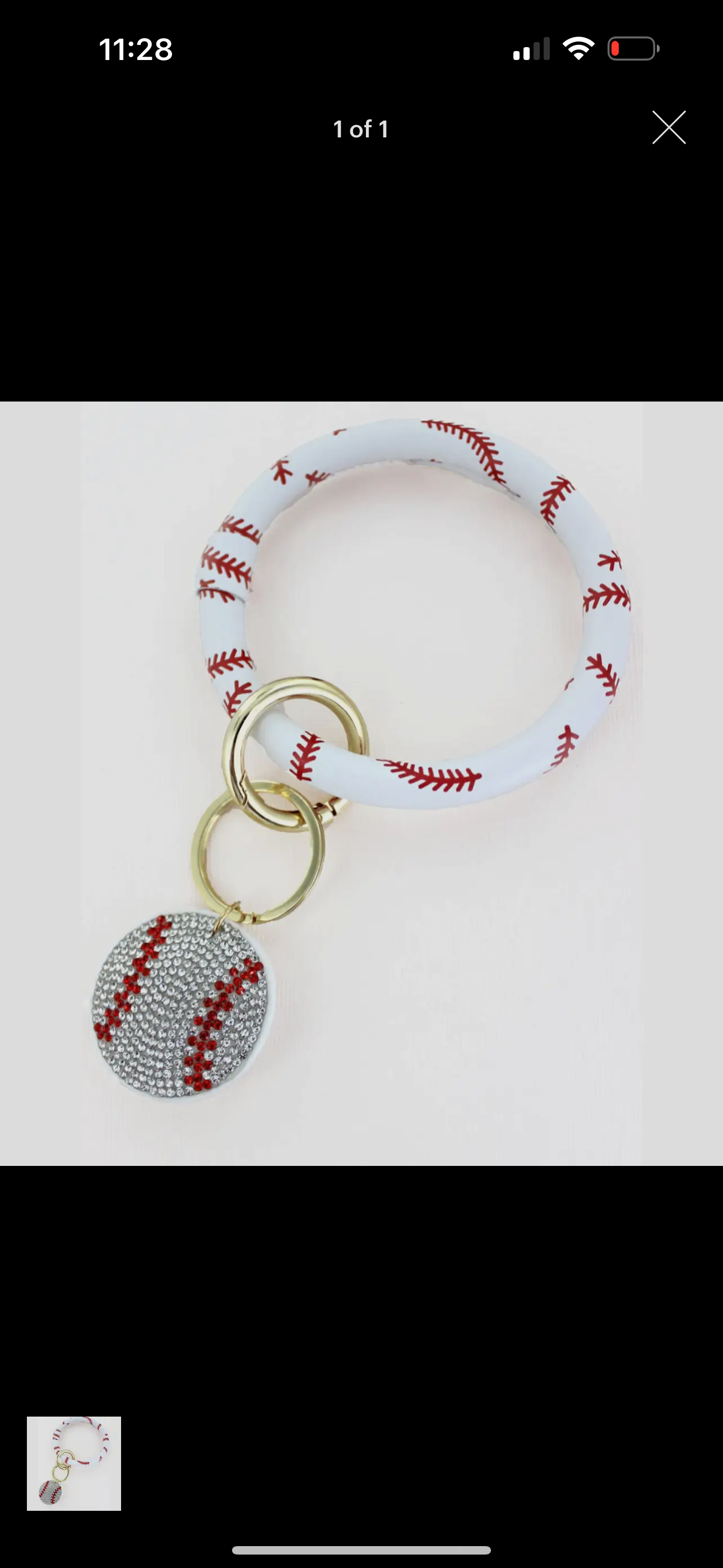 Baseball Keyring