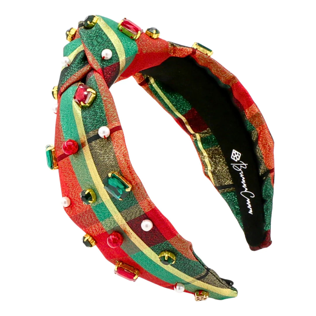 BC- Classic Christmas Shimmer Plaid Headband