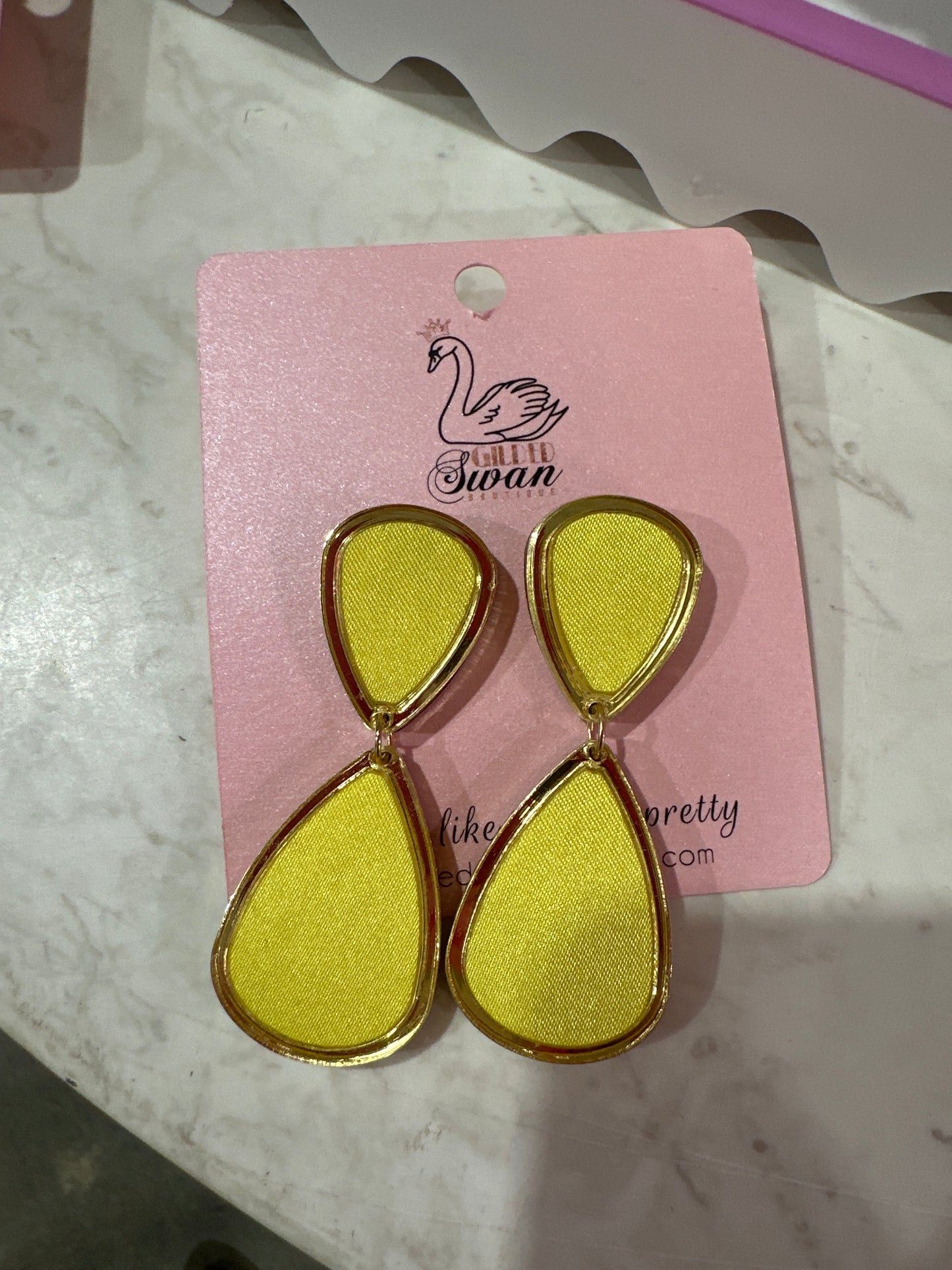 Yellow Drop Earrings