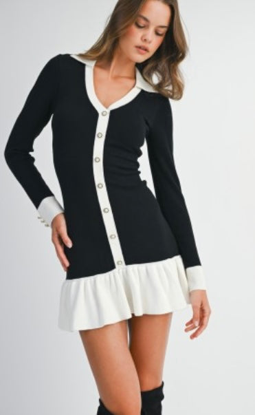 Audrey Knit Ruffle Dress