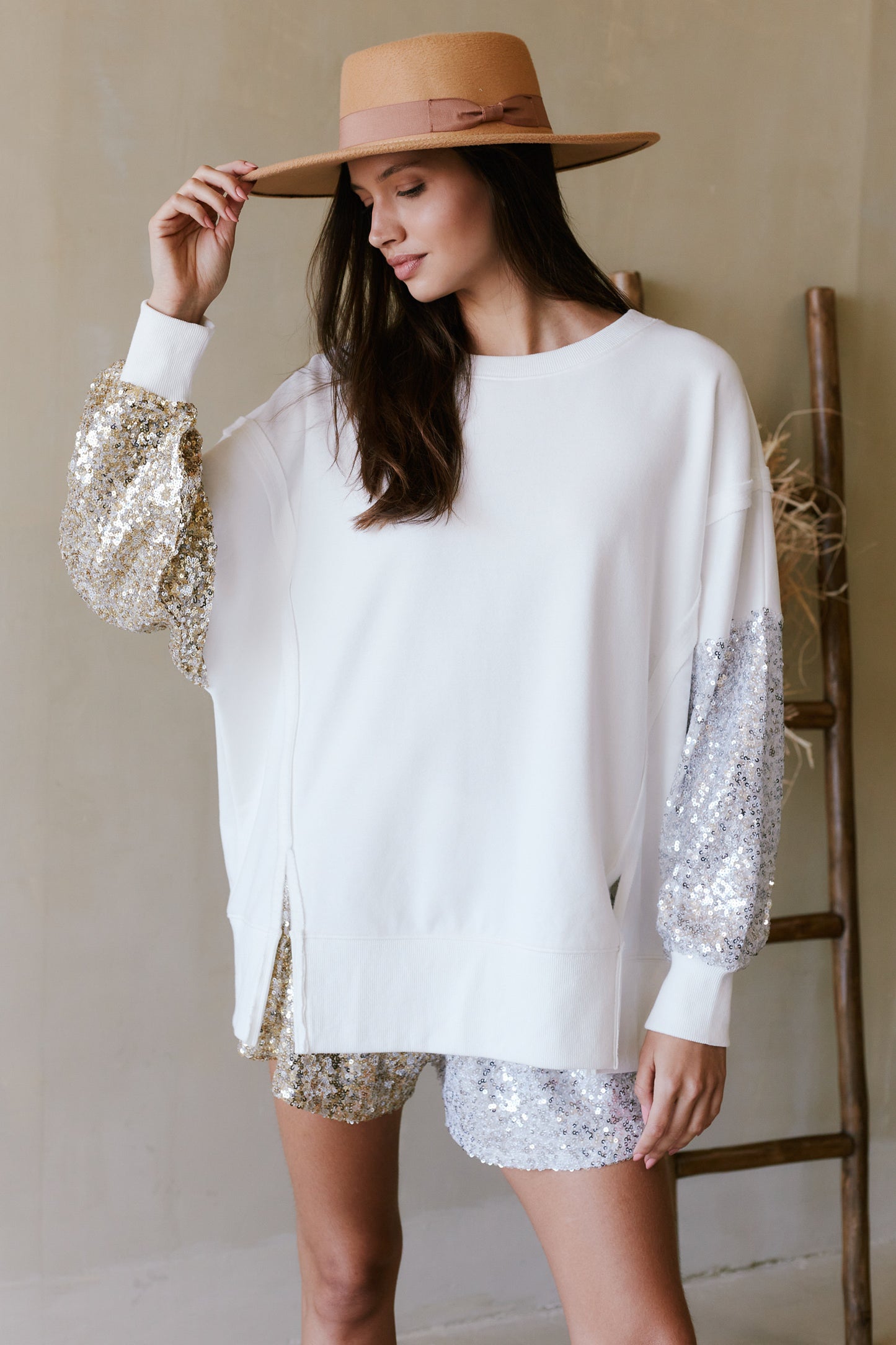 Glistening Sequin Sweatshirt- Preorder