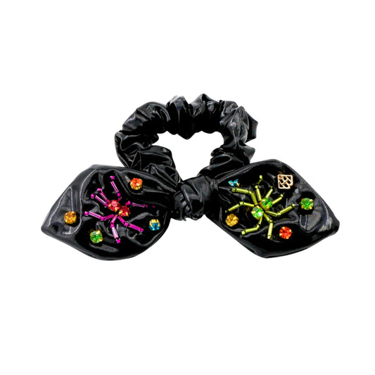 BC- Spider Patent Bow Scrunchie