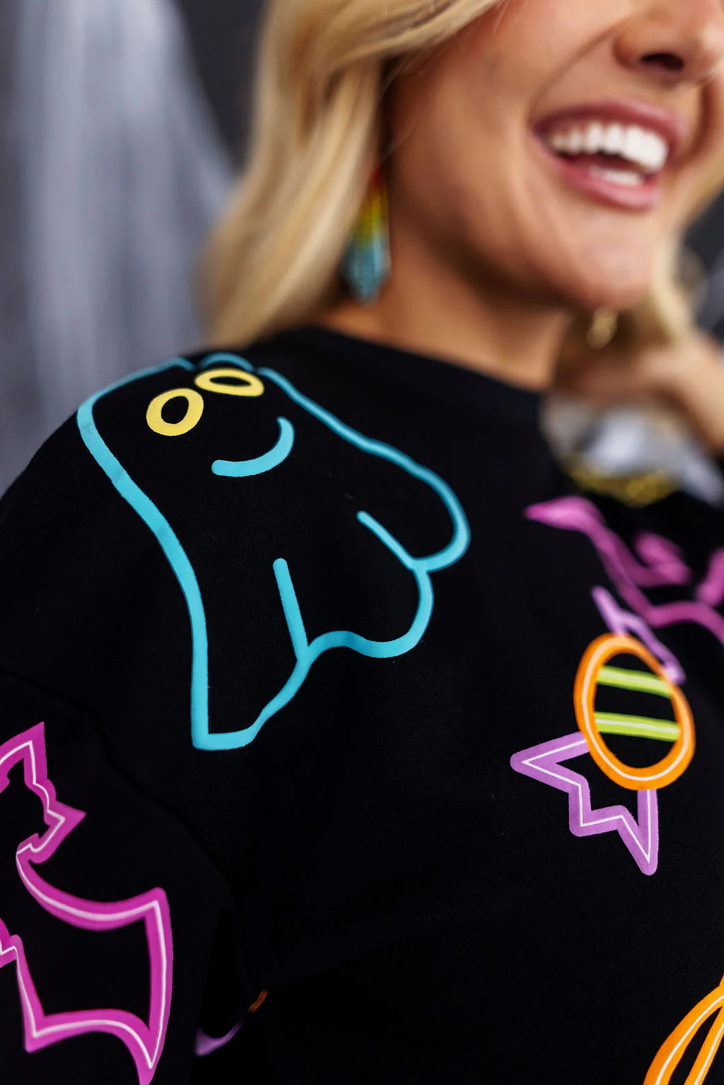BC- Neon Lights Trick or Treat Sweatshirt