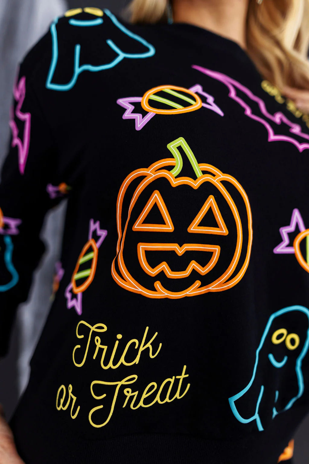BC- Neon Lights Trick or Treat Sweatshirt